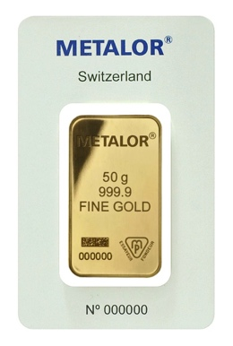 Metalor 50g Gold Bar